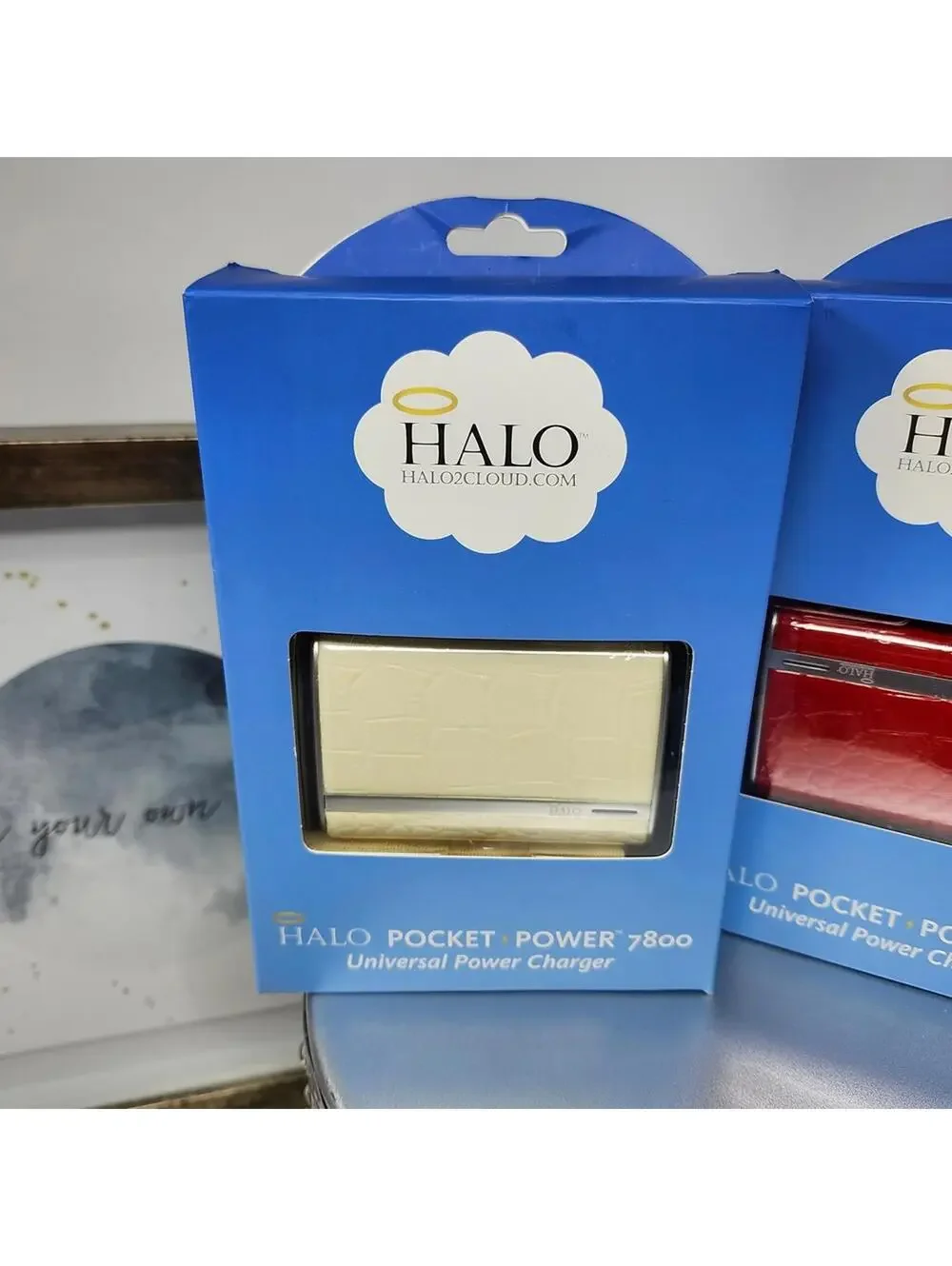 Set of 2 Halo Pocket Power 7800 Universal Power Charger Portable Battery Bank